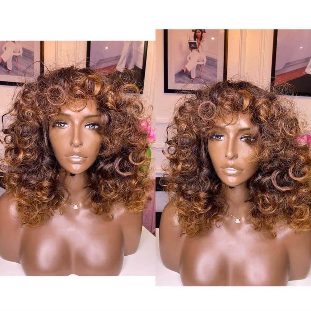 Premium fiber brown and honey blonde mix